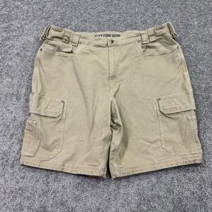 Duluth Shorts Mens 48 Tan Flex Fire Hose Cargo Pockets Outdoor Workwear Casual
